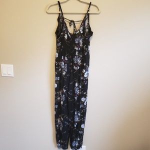 American Eagle Floral Print Jogger Style Jumpsuit